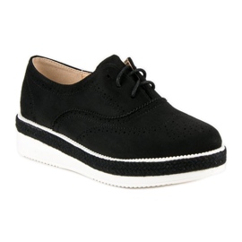 Erynn Zapatos de ante con cordones negro 3