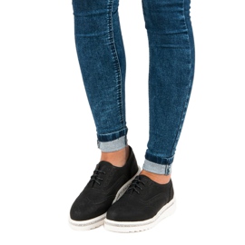 Ideal Shoes Zapatos negros con cordones 1