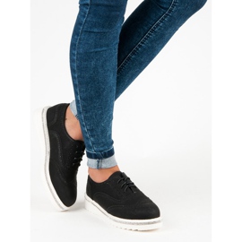 Ideal Shoes Zapatos negros con cordones 2