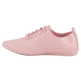 Deportivas Rosas Con Calado rosado 1 Deportivas Rosas Con Calado rosado 1