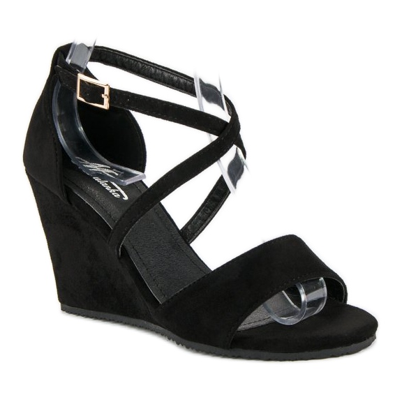 Sandalias de ante negro 1