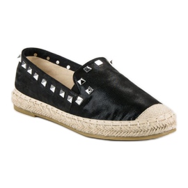Forever Folie Alpargatas negras con tachuelas negro 3