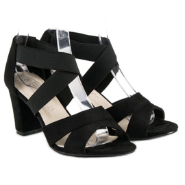 Filippo Sandalias de gamuza en un post negro 2 Filippo Sandalias de gamuza en un post negro 2