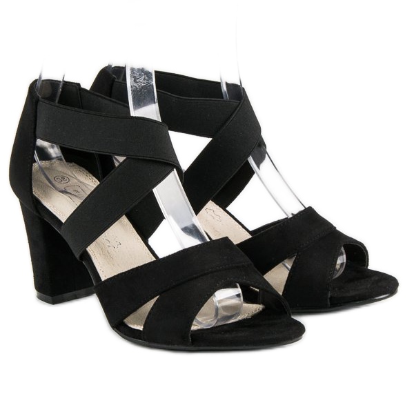 Filippo Sandalias de gamuza en un post negro 2 Filippo Sandalias de gamuza en un post negro 2