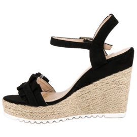 Bello Star Sandalias alpargatas negras negro 3