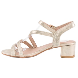 Ideal Shoes Sandalias planas amarillo 2