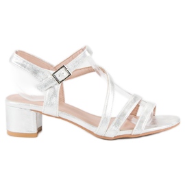 Ideal Shoes Sandalias planas gris 1