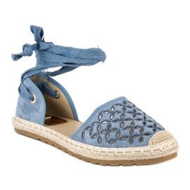 Sweet Shoes Alpargatas anudadas azul 6