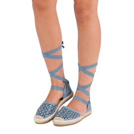 Sweet Shoes Alpargatas anudadas azul 9