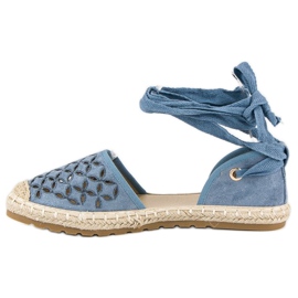 Sweet Shoes Alpargatas anudadas azul 7