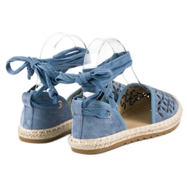 Sweet Shoes Alpargatas anudadas azul 8