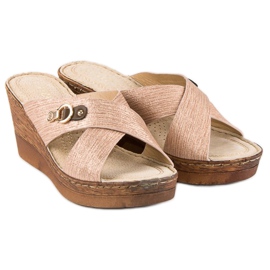 Zapatillas cuña VINCEZA rosa rosado 6