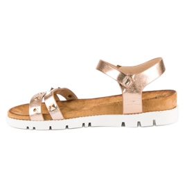 Forever Folie Sandalias rosas con pedrería 1