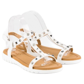 Bestelle Cómodas sandalias planas blanco 1
