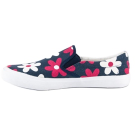 McKey Zapatillas sin cordones con flores azul 4