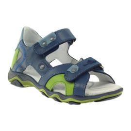Sandalias con velcro Ren But 3277 denim azul verde 1