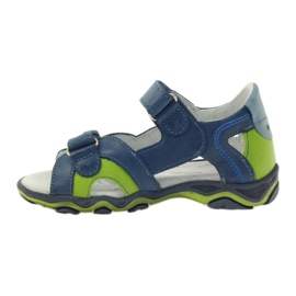 Sandalias con velcro Ren But 3277 denim azul verde 2