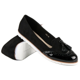 Super Me Mocasines negros con flecos 2