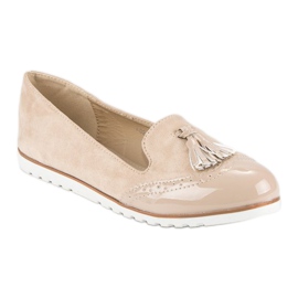 Super Me Mocasines beige con flecos 5