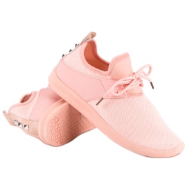 Super Me Deportivas de tejido rosa rosado 2