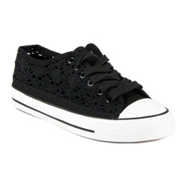 Deportivas con cordones negro 2