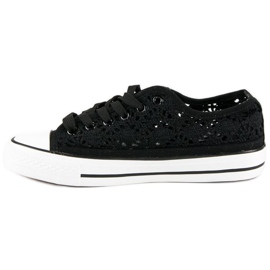 Deportivas con cordones negro 3