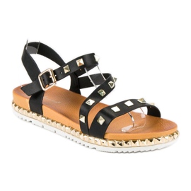 Anesia Paris Sandalias Negras Con Tachuelas negro 2