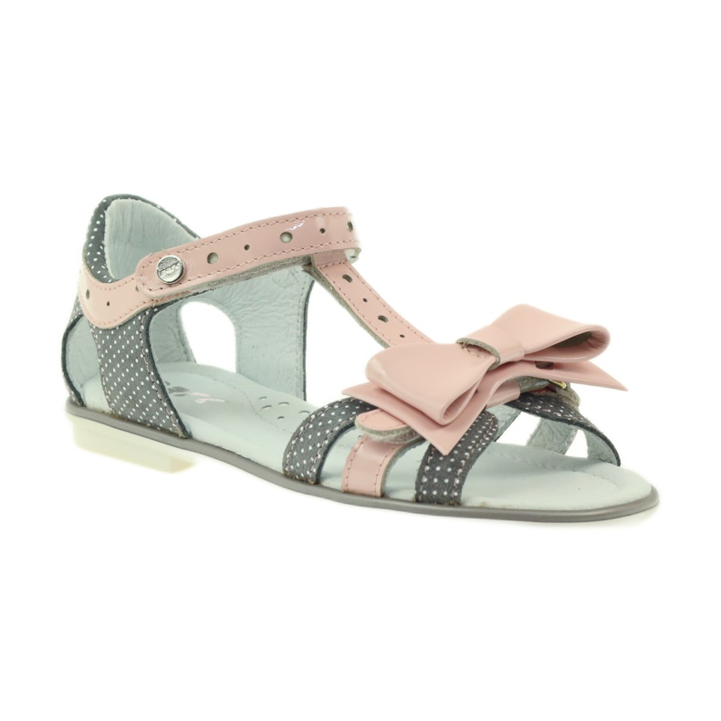 Sandalias lazo Bartek 36182 gris rosado 1