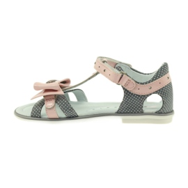 Sandalias lazo Bartek 36182 gris rosado 2