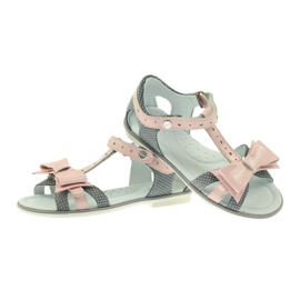Sandalias lazo Bartek 36182 gris rosa 3