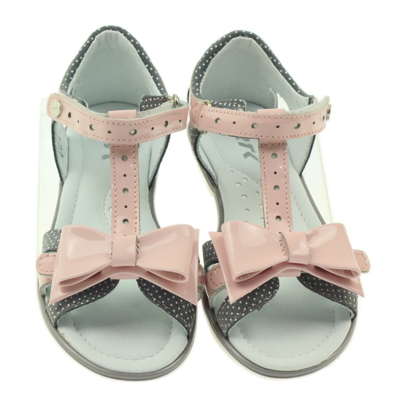 Sandalias lazo Bartek 36182 gris rosado 4