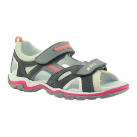 Sandalias Velcro Bartek 19176 gris rosa crudo 1