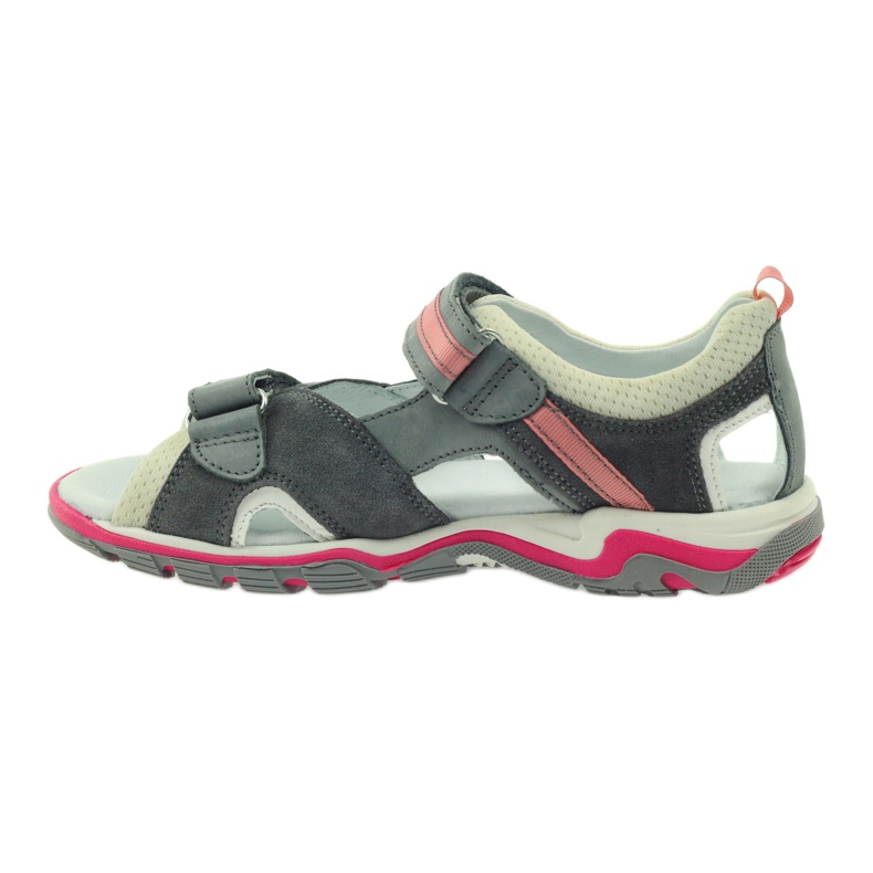 Sandalias Velcro Bartek 19176 gris rosado crudo 2