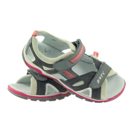 Sandalias Velcro Bartek 19176 gris rosa crudo 3