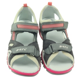 Sandalias Velcro Bartek 19176 gris rosa crudo 4