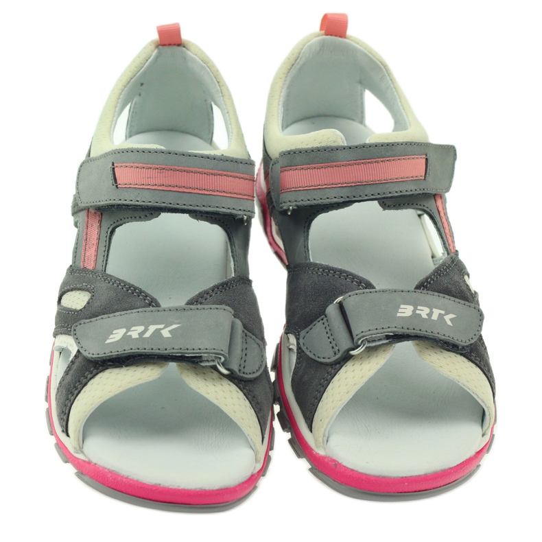 Sandalias Velcro Bartek 19176 gris rosa crudo 4