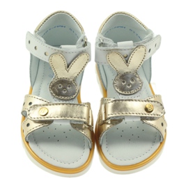 Bartek Sandalki Aplicación Conejo Flexible 31491 Blanco/Oro 4