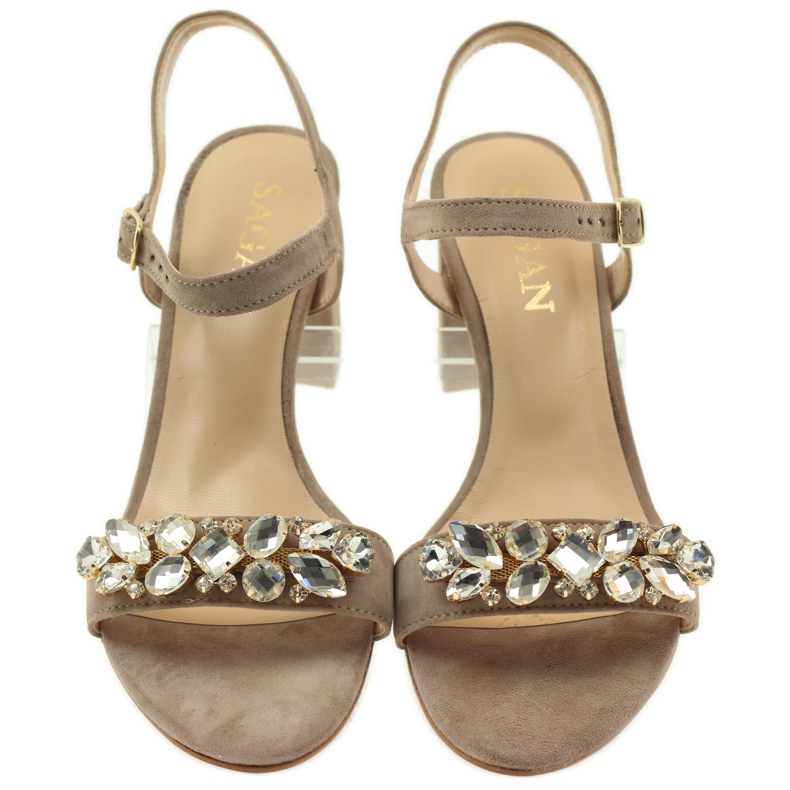 Sandalias en el poste beige Sagan 53214 4