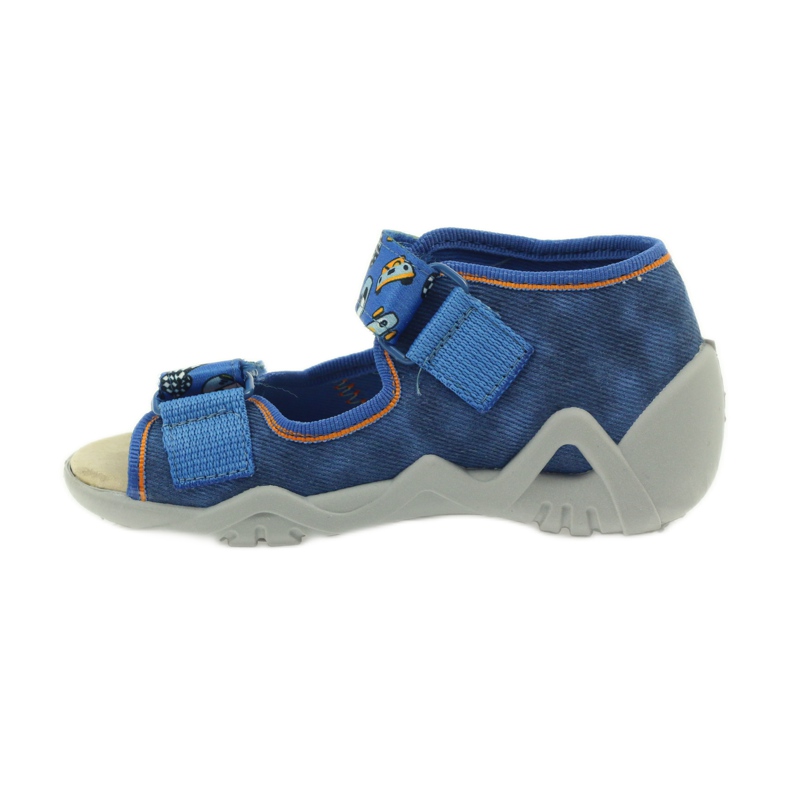 Sandalias befado 250p inserto piel azul naranja 2