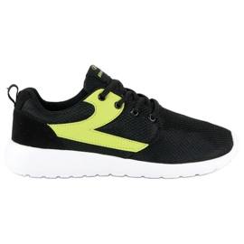 Hasby Calzado deportivo textil negro amarillo 5