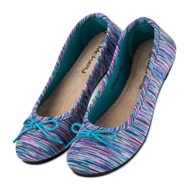 McKey Bailarina Textil Canalé azul rosado 3