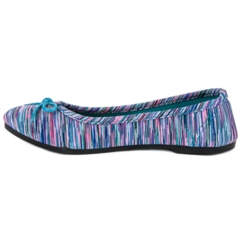 McKey Bailarina Textil Canalé azul rosado 1