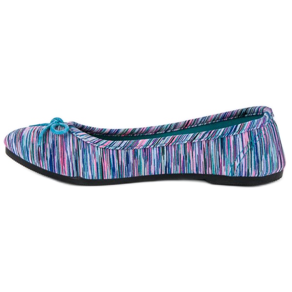 McKey Bailarina Textil Canalé azul rosa 1
