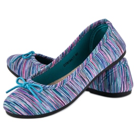 McKey Bailarina Textil Canalé azul rosado 2