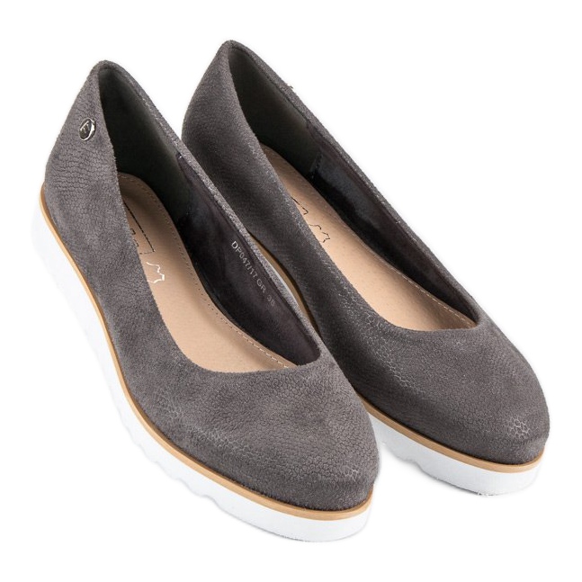 Filippo bailarinas con estampado de serpiente gris 1