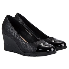 Filippo Zapatos de tacón negros con cuña 3