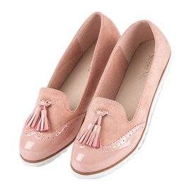 Super Me Mocasines rosas con flecos rosado 1 Super Me Mocasines rosas con flecos rosado 1
