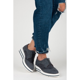 Vices Zapatos de ante con cordones gris 5