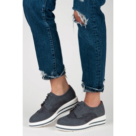 Vices Zapatos de ante con cordones gris 4