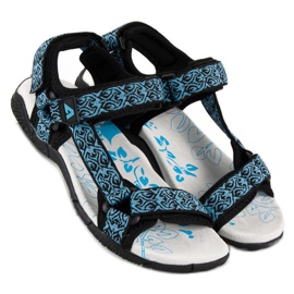American Club Sandalias americanas textil velcro azul 2